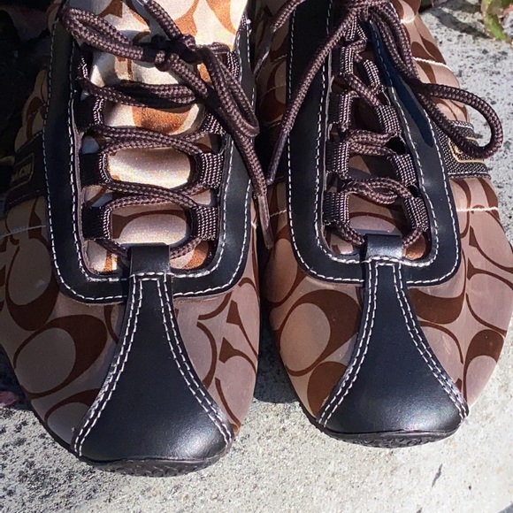 Y2K COACH KIRBY 6.5B SIGNATURE SATEEN MONOGRAM SATIN SNEAKERS - Picture 3 of 14